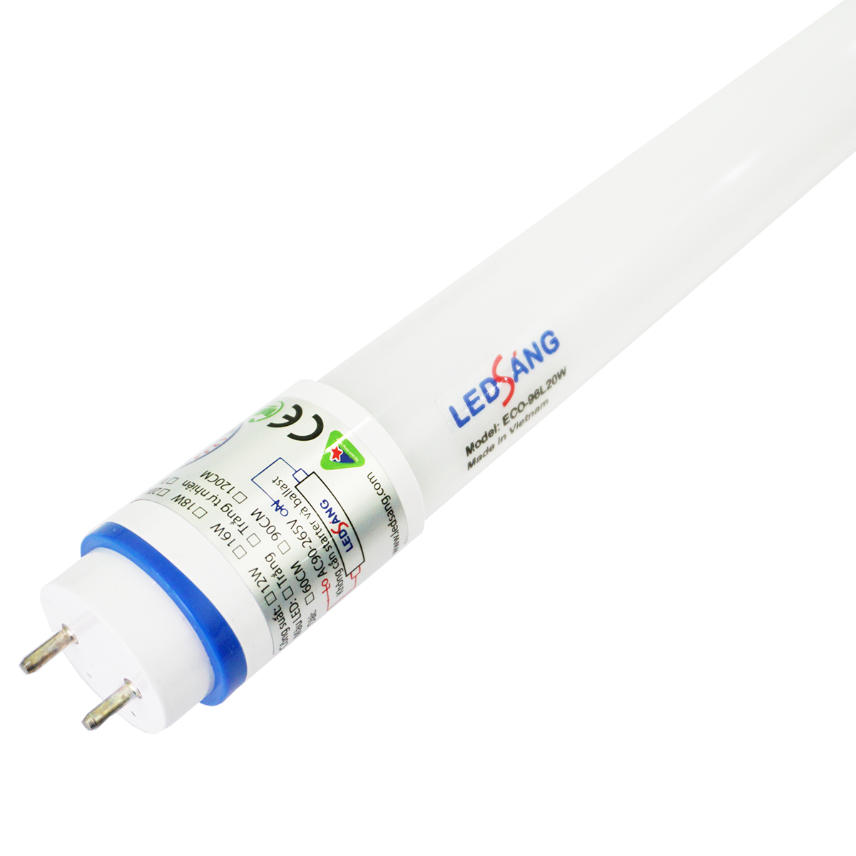 Tuýp (tube) LED T8 1.2M ECO-96L20W